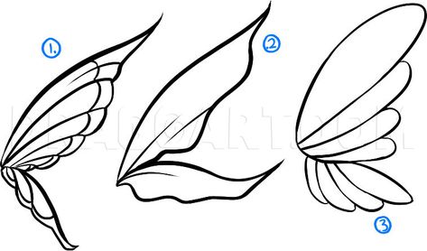 How To Draw Fairies, Step by Step, Drawing Guide, by Dawn | dragoart.com Easy Fairy Drawing, Fairy Wings Drawing, Embroidery Images, Fairy Drawings, Angel Guide, Wings Drawing, Anime Fairy, Guided Drawing, Fairy Wings