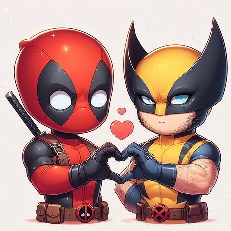 Happy Valentine’s Day! #deadpool #wolverine #valentines #deadpool3 #aiart Deadpool Cute Art, Deadpool And Wolverine Cartoon, Deadpool Eyeshadow, Deadpool And Wolverine Cake Ideas, Small Deadpool Tattoo, Deadpool And Wolverine Tattoo, Deadpool Outline, Deadpool Wolverine Art, Deadpool And Wolverine Art