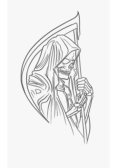 Grim Reaper Drawing, Skull Artwork Illustrations, Easy Tattoos To Draw, Reaper Drawing, Biomechanical Tattoo Design, Ems Tattoos, Tattoo Sleeve Filler, Grim Reaper Tattoo, Reaper Tattoo