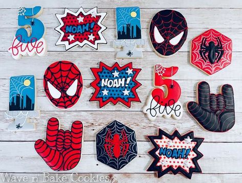 Miles Morales Cookies Decorated, Spiderverse Cookies, Spider-man Cookies, Spiderverse Party, Spider Man Cookies, Spiderman Cookies, Spidey Birthday, Spiderman Cupcakes, Disney Phone Cases