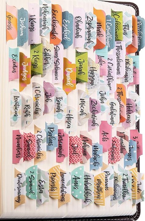 Amazon.com : DiverseBee Laminated Bible Tabs (Large Print, Easy to Read), Personalized Bible Journaling Tabs, 66 Book Tabs and 14 Blank Tabs - Diverse Theme : Office Products Bible Study Journaling, Bible Accessories, Prayer Journal Template, Bible Index, Book Tabs, Bible Journaling Supplies, Cute Bibles, Journaling Supplies, Catholic Bible