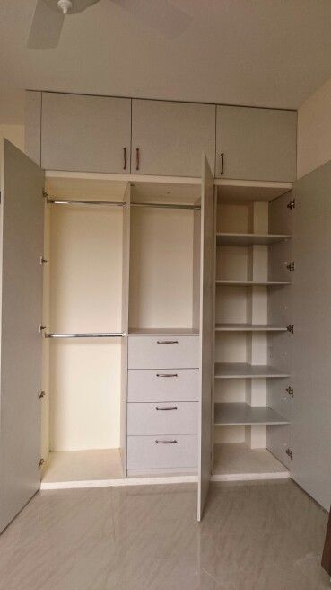 Cabinets Bedroom Wardrobe, Cabinet Layout Bedroom, Ideas Closets Pequeños, Ideas Para Closet Pequeños, Wardrobe Interior Layout, Closet Idea, Bedroom Cupboard, Bedroom Cupboards, Closet Design Layout