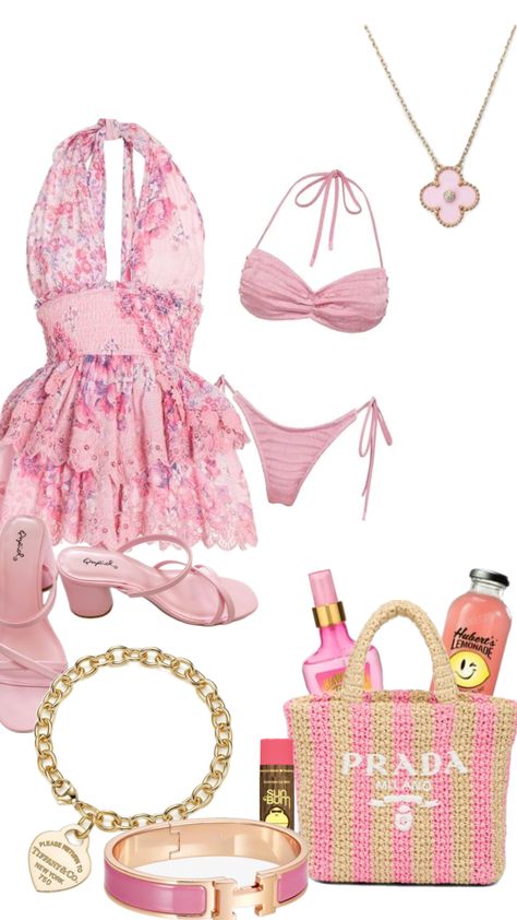 Sunday Fits, Summer Resort Outfits, Vacation Chic, Cabo Trip, Island Vacation Outfits, Pink Vacation, Resort Outfits, Holiday Fits, Cute Vacation Outfits