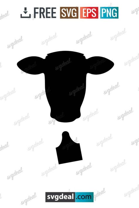 Cow Tag Svg Free, Tag Svg Free, Cow Svg Free Files For Cricut, Cow Svg Free, Cow Tag, Cow Svg, Vet Clinic, Cow Head, Vet Clinics