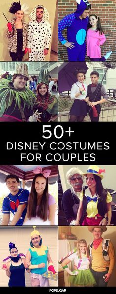 50+ Adorable Disney Couples Costumes for you @TeresaV82 Disney Couples Costumes, Disney Çiftleri, Disney Couple Costumes, Couple Disney, Funny Couple Costumes, Costumes For Couples, Costume Disney, Costumes For Halloween, Hallowen Ideas