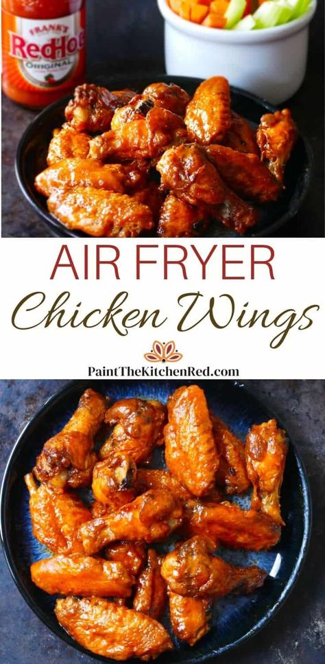 Instant Pot Air Fryer chicken wings are so easy to make! And they're crisp and delicious. This recipe works for an Instant Pot air fryer lid or Duo Crisp and it also works for traditional air fryers. Instapot Air Fryer Chicken Wings, Chicken Wings In Instant Pot Air Fryer, Instant Pot Chicken Wings Crispy, Instant Pot Wings Frozen, Ninja Duo Air Fryer Recipes, Instant Pot Duo Crisp Air Fryer Recipes, Instapot Chicken Wings, Instant Pot Air Fryer Chicken, Chicken Wings In Instant Pot