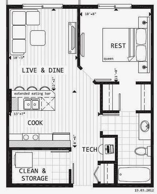 The Tale of Two Tiny Houses | Tiny House Blog | Bloglovin’ Tiny House Blog, Pelan Rumah, Small Floor Plans, Apartment Floor Plan, Small House Floor Plans, Tiny House Floor Plans, Apartment Layout, Apartment Plans, Cottage Plan