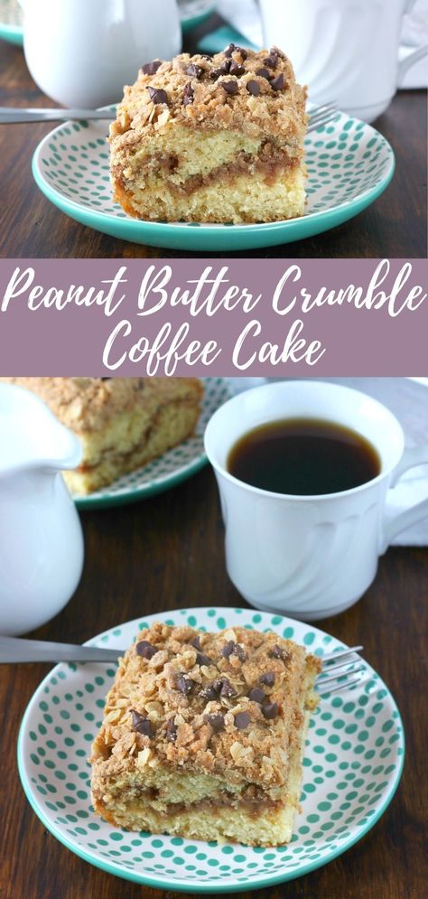 Peanut Butter Coffee Cake Recipes, Peanut Coffee Cake, Peanut Butter Streusel, Peanut Butter Crumb Cake, Peanut Butter Coffee Cake, Book Desserts, Peanut Butter Crumble, Crumble Coffee Cake, Crumble Cake Recipe