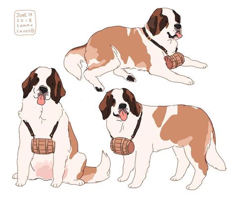 commission for pictoboxes(tumblr)/triforcing(twitter)! #dog #dogs #art #saintbernard #stbernard #puppy #puppies #commission #commissions Dog Sketches, Nature Sketches, Get Better At Drawing, Dog Design Art, Cute Dog Drawing, Saint Bernards, Zoo Ideas, Aesthetic Dog, Draw Animals