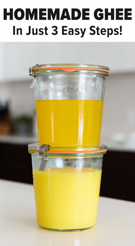 Homemade Ghee, Ghee Benefits, Butter Recipes Homemade, Ghee Recipe, Organic Ghee, Making Ghee, Ghee Butter, Homemade Condiments, Nut Milk Bag