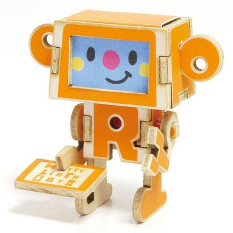 PLAY-DECO Greeting - Happy Birthday (orange) Happy Birthday Orange, Out Of Office Message, 3d Birthday Card, Happy Birthday Cards Diy, Building Crafts, Diy Robot, Card Happy Birthday, Wooden Cards, 3d Puzzles