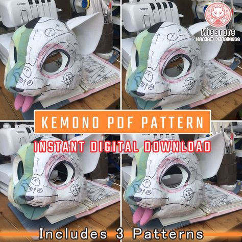 THIS IS A DIGITAL PDF DOWNLOAD ONLY!  THERE IS NO PHYSICAL ITEM SUPPLIED! NO TRADES/etc  With this tutorial you will be creating a Catexfish FISK head in my Kemono style! This is constructed on my Face-plate system v4 which is also included. *THE FISK KEMONO BASE INCLUDED IS AN 'EARLY ACCESS' PATTERN ONLY!* There is currently no tutorial for this species pattern however it does use similar techniques as my Canine K-Fusion Base. While there is not fully detailed assembly instructions, I have incl Kemono Fursuit Head, Fursuit Head Base, Wolf Fursuit, Kemono Fursuit, Fursuit Tutorial, Head Base, Fursuit Head, Fox Mask, Dragon Puppet