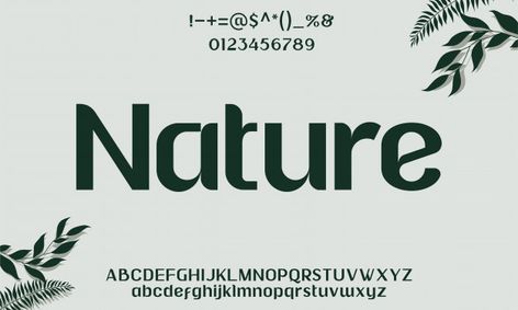 Elegant nature font typeface alphabet Pr... | Premium Vector #Freepik #vector #leaf #nature #luxury #number Eco Font, Typeface Alphabet, Garden Font, Leaf Font, Nature Font, Top Fonts, Vector Alphabet, Plant Logos, Geometric Font