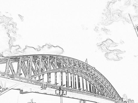 Sydney Harbour Bridge in sketch, via Flickr. Pen Rendering, Bridge Sketch, Footing Foundation, Harbour Bridge, Sydney Harbour, Sketches Easy, Sydney Harbour Bridge, Beautiful Photo, Sydney