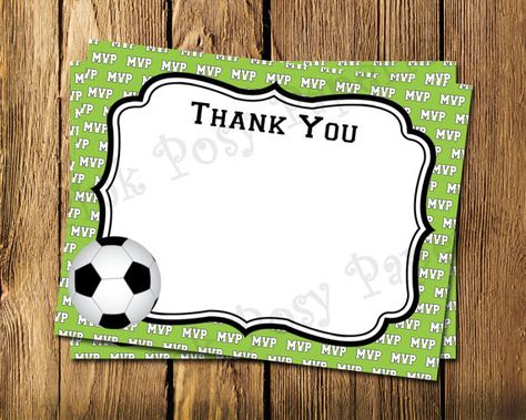 Printable Soccer Flat Thank You Note Cards by PinkPosyPaperie Soccer Theme Birthday Party, Soccer Theme, Thank You Note Cards, Envelope Sizes, Happy Heart, Sweet Notes, Thank You Notes, Instant Download Etsy, Birthday Party Themes