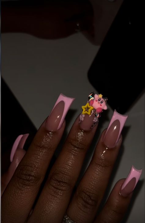 Birthday Nail, Drip Nails, Colored Acrylic Nails, Short Square Acrylic Nails, 16 Birthday, Acrylic Nails Coffin Pink, Baby Advice, Long Square Acrylic Nails, Unique Acrylic Nails