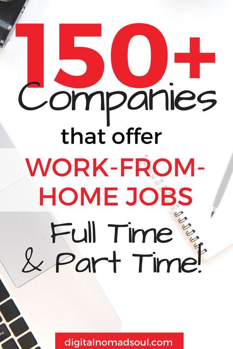 If you are looking for full time or part time remote jobs, check out this article. It lists more than 100 genuine work from home companies structured by the most popular online jobs out there. / Telecommute / Home Office / Digital Nomad / Stay at home mom / Make money online / Part-time jobs Part Time Remote Jobs, Amazon Online Jobs, Work From Home Companies, Legit Work From Home, Data Entry Jobs, Job Ideas, Earn Online, Legitimate Work From Home, Online Jobs From Home