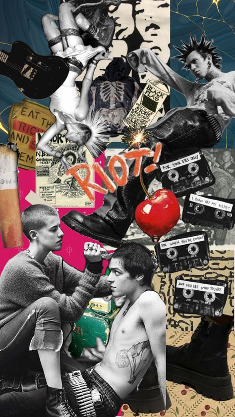 #riot #punk Pop Punk Art, Punk Rock Posters, Punk Collage, Punk Rock Art, Rock Collage, Punk Magazine, Punk Movement, Punk Culture, Punk Poster