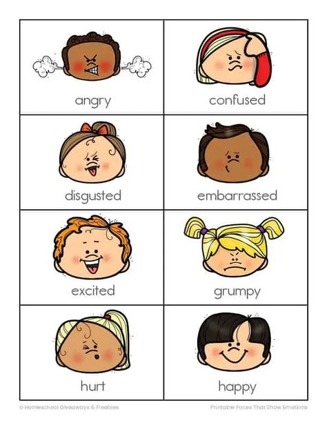 Download some emotion faces for kids to help your children learn how to express their feelings and emotions. Feelings Lesson Plans, Feelings Lessons, Free Graphic Organizers, Feelings Faces, Feelings Activities, Emotions Cards, Emotions Activities, Kids Feelings, Emotion Faces