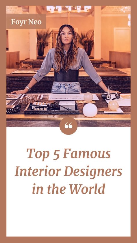 Interior design has become such an integral part of all homes that some of the finest creations continue to amaze people even today. Let’s take look at the top 5 famous interior designers. Rich Interior Design, Famous Interior Designers, Celebrity Design, Interior Architect, Famous Designers, Famous Books, Best Interior, 3d Design, World's Best