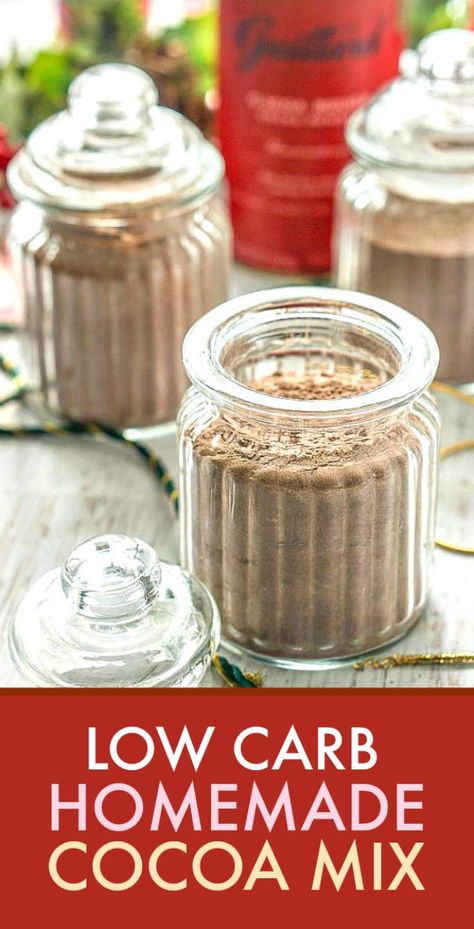 Keto Hot Chocolate, Homemade Cocoa, Easy Homemade Gifts, Baking Powder Uses, Postre Keto, Low Carb Drinks, Low Carb Dessert, Keto Drink, Hot Cocoa Mixes