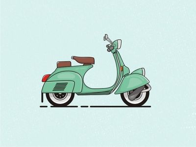 Vespa Moped Illustration, Ticket To Anywhere, Scooter Drawing, Vespa Illustration, Vespa Art, Motorbike Illustration, Scooters Vespa, Retro Surf Art, Motorbike Art