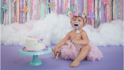 Unicorn Cake Smash, Sia Cooper, Smash Photoshoot, Cake Photoshoot, 1st Birthday Photoshoot, Birthday Pics, 1st Birthday Cake Smash, Smash Cake Photoshoot