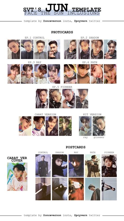 Jun Photocard, Sun Template, Face The Sun, Photocard Template, Photo Card Template, Facing The Sun, Seventeen Jun, Card Template, Photo Cards