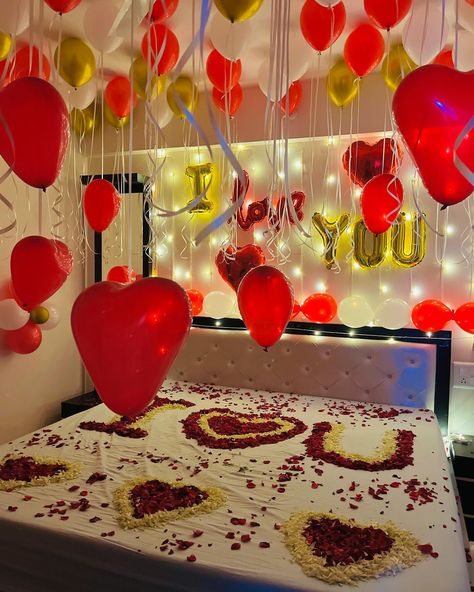 For more info call / WhatsApp 📞9762433813 . #reels #instagood #instagram #forupage #punecity #decoration #surprise #love #suprisedecor Honeymoon Rooms, Wedding Night Room Decorations, Room Surprise, Romantic Room Surprise, Surprise For Girlfriend, Romantic Valentines Day Ideas, Romantic Room Decoration, Birthday Room, Wedding Bedroom