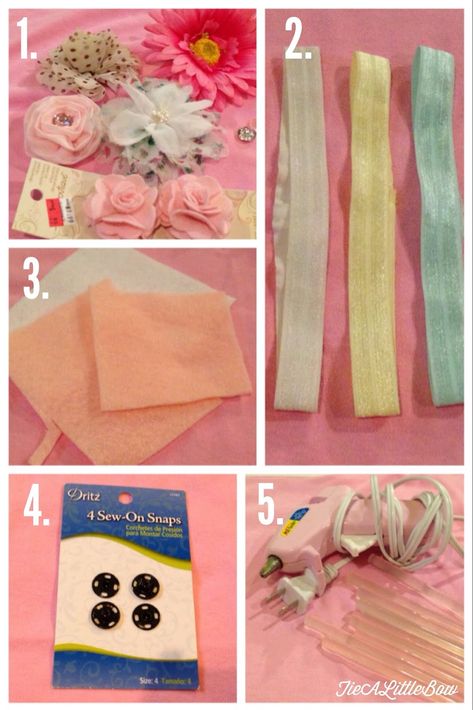 Headbands Diy, Diy Tricot, Diy Headbands, Diy Baby Headbands, Flower Headbands, Diy Bows, Shower Bebe