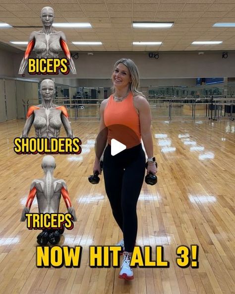 Dumbell Arm Exercises, Arm Pyramid Workout, Arm Workout With Dumbbells For Women, Arms And Shoulders Workout At Home, Upper Body Workout Dumbbell Women, Biceps And Shoulders Workout, Upper Body Women Workout, Full Arm Workout For Women, Bicep Tricep Workout Women