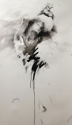 Ewa Hauton, Woman Energy, China Ink, Art Noir, Japanese Tattoos, Energy Art, Charcoal Art, Soyut Sanat Tabloları, Black And White Painting