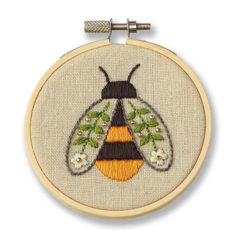 Bumble Bee Embroidery Kit by Loops & Threads® | Michaels Bumble Bee Embroidery, Bee Embroidery Design, Bamboo Embroidery, Funny Embroidery, Bee Embroidery, Easy Embroidery, Hand Embroidery Projects, Learn Embroidery, Hand Embroidery Art