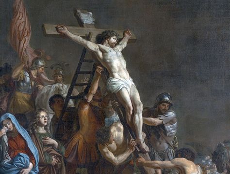 St. Thomas Aquinas is Right: The Crucifixion Should Disturb You |Blogs | NCRegister.com Crucifixion Painting, Art Proposal, St Thomas Aquinas, Three Crosses, Way Of The Cross, The Crucifixion, Jesus Artwork, Blood Of Christ, Life Of Christ