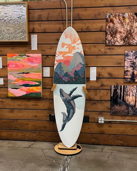 Montessori Games, Surfboard Art Design, Surfboard Painting, Aspen Art, Skateboard Deck Art, Surfboard Decor, Beach Art Painting, Custom Surfboards, Surfboard Art