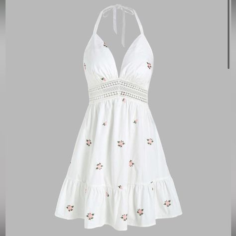 New With Tags! Composition: 100% Cotton Stretch: Non Fit Type: Regular Occasion: Daily Casual, Vacation Length: Mini Neckline: V-Neck Cider Dresses, Cute Summer Dresses, Floral Ruffle, Fancy Dresses, Pretty Dresses, Outfit Inspirationen, Cider, Pretty Outfits, Cute Dresses