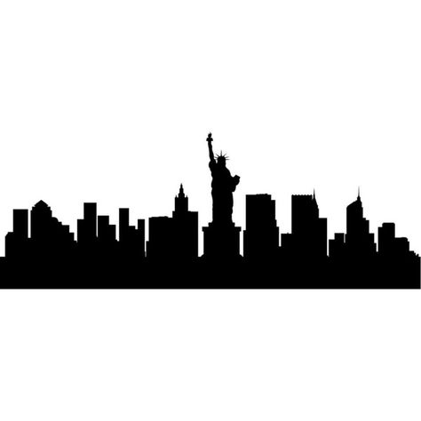 New York Skyline Silhouette, New York Silhouette, Apple Silhouette, Building Silhouette, Skyline New York, Hamilton Wallpaper, Nyc Wall Art, Wall Art New York, Vinyl Home Decor