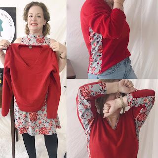 Diy Sweater Refashion, Diy Clothes Refashion Upcycling, Cashmere Sweater Upcycle, Remake Clothes, Red Cashmere Sweater, Diy Clothes Refashion, Upcycle Clothes Diy, Diy Sweater, Creative Clothes