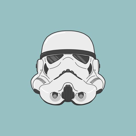 Stormtrooper Tattoo, Clone Helmet, Stormtrooper Art, Helmet Drawing, Clone Trooper Helmet, Star Wars Cartoon, Star Wars Helmet, Stormtrooper Helmet, Star Wars Clone