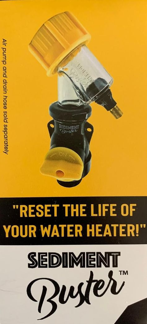 Sediment Buster - Hot Water Heater Cleaning, Draining, Flushing Tool - Breaks up clogs, stirs and removes dirt and sediment from Electric or Gas Water Heaters - User Friendly - Amazon.com Gas Water Heater, Water Heaters, Electric Water Heater, Drain Cleaner, Hot Water Heater, Air Pump, Home Maintenance, Water Heater, Hot Water