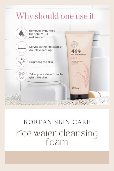 Rice Water Bright, Gentle Face Wash, Dead Skin Removal, Serious Skin Care, Face Cleansing, Double Cleansing, Foaming Facial Cleanser, Rice Water, Perfect Skin Care Routine