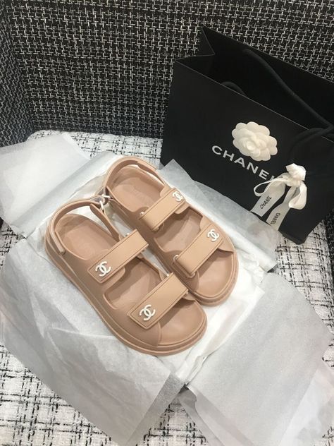 follow @moetdolly if you haven’t already for more of the best pins kith kith 🎀 #explore #sandals #designer 😌 . Tas Lv, Sandal Kulit, Velcro Sandals, Dad Sandals, Chanel Sandals, Fashion Slippers, Fancy Shoes, Hype Shoes, Girly Shoes