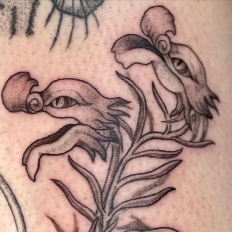 Elbow Tattoo Filler, Coraline Tattoo Design, Tattoo Ideas 2024, Coraline Flowers Tattoo, Fine Line Adventure Time Tattoo, Coraline Beetle Tattoo, Garden Theme Tattoo, Coraline Stick And Poke, Coraline Snapdragon Tattoo