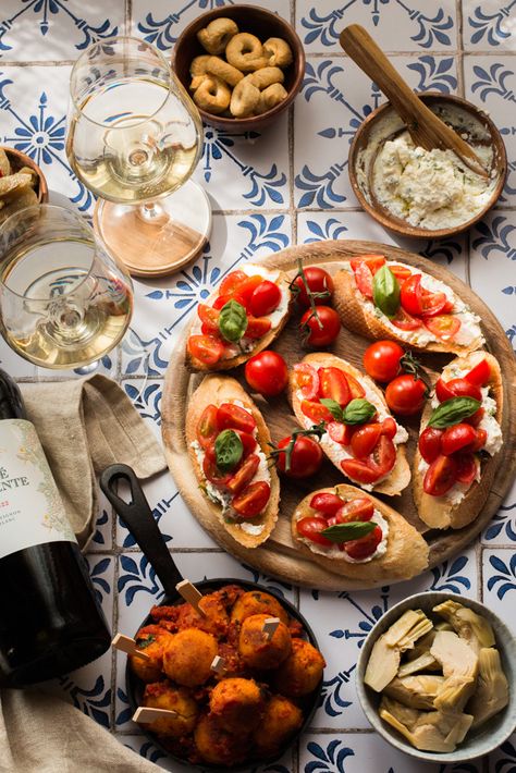 Roasted Tomato Tart With Ricotta And Pesto, Tapas In Spain, Tomato Galette With Basil Pesto & Feta, Saffron Threads, Sense Of Community, Wine Selection, Serving Wine, Garlic Shrimp, Kitchen Stories