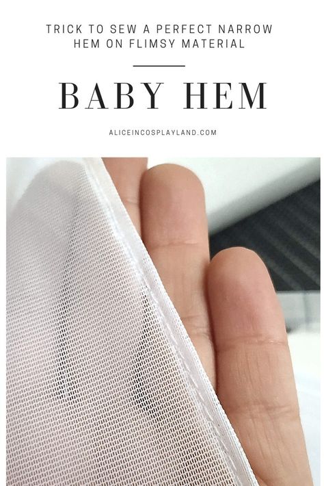 How To Hem Sheer Fabric, Hemming Sheer Fabric, Alterations Business, Sewing Hems, Bridal Alterations, Beginner Sewing Patterns, Sewing Alterations, Easy Sewing Patterns, Diy Sewing Clothes