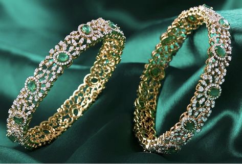 Diamond Vaddanam, Bridal Jewlery, Ruby Jewelry Necklaces, Gold Ideas, Nice Accessories, Stone Bangles, Bridal Diamond Necklace, Bangle Design, Diamond Bangles