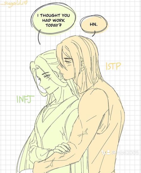 Infj Fanart, Istp Relationships, Infj And Entp, Infj Relationships, Personalidad Infj, Ship Dynamics, Cheeky Quotes, Istp Personality, Mbti Test