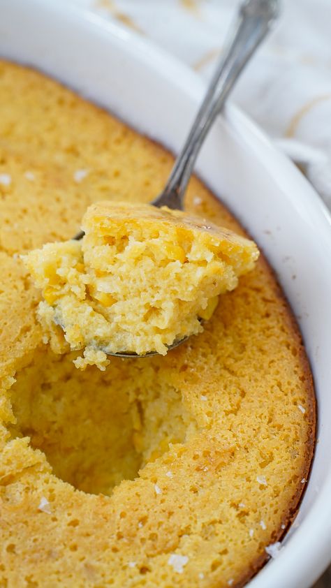 Savory Corn Pudding, Southern Corn Pudding, Southern Corn, Corn Pudding Casserole, Corn Pudding Recipe, Cornbread Pudding, Jiffy Corn Muffins, Cream Style Corn, Corn Pudding