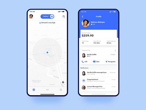 Uber driver home and profile concept by Mahima - UI/UX Designer for Appening on Dribbble Uber Driver App, App Template Design, Company Letterhead Template, Mahima Mahajan, Driver App, Uber App, Drive App, Company Letterhead, Profile Template