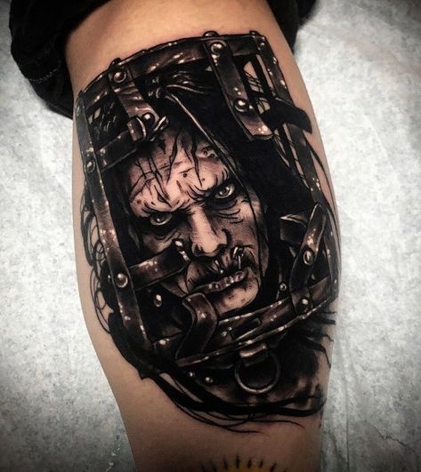 13 Ghost Tattoo, The Jackal 13 Ghosts Tattoo, Thirteen Ghosts Tattoo, 13 Ghosts Jackal, 13 Ghosts Characters, The Jackal 13 Ghosts, 13 Ghosts Tattoo, Jackal Tattoo, Horror Movie Sleeve